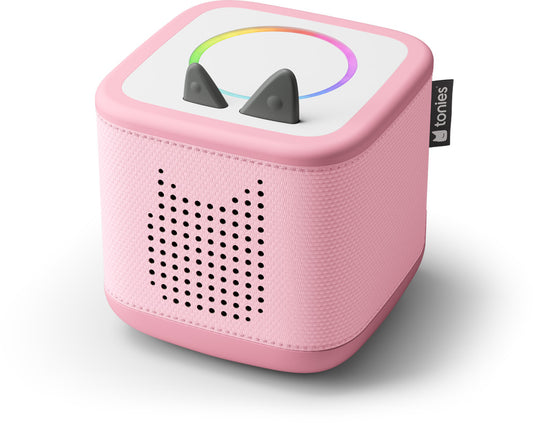 Kinder Hörspielbox Starter-Set Rosa mit Kreativ-Figur – Tragbarer Audio-Player für Geschichten & Musik