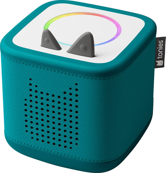 Kinder Hörspielbox Starter-Set Meeresgrün mit Kreativ-Figur Rot – Tragbarer Audio-Player für Geschichten & Musik